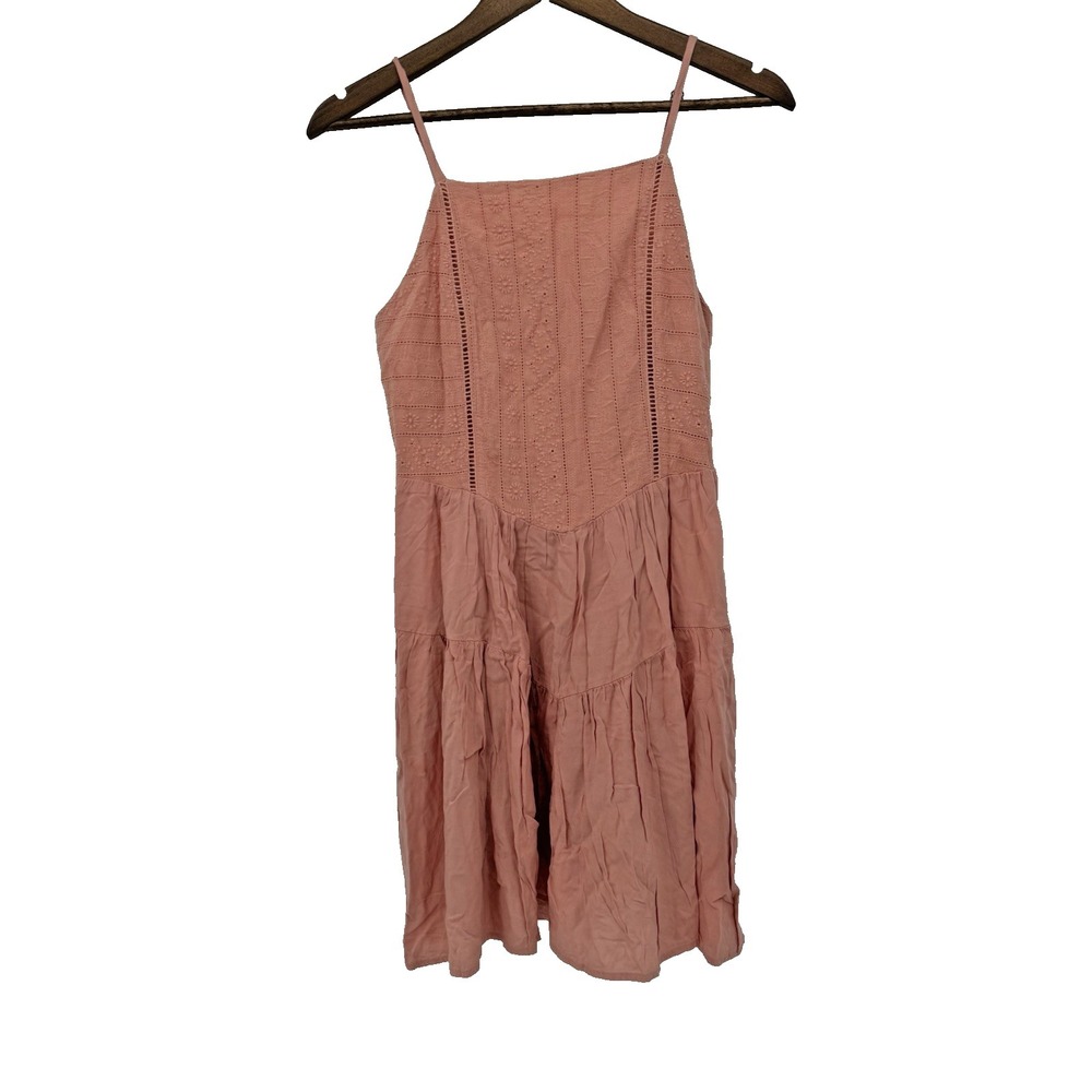 Wild Fable Spaghetti Strap Mini Dress western boho rodeo basque eyelet spring XL